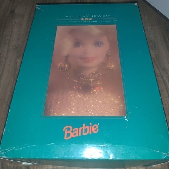 Holiday Jewel Porcelain Barbie Doll issued 1995 by - Picture 8 of 10